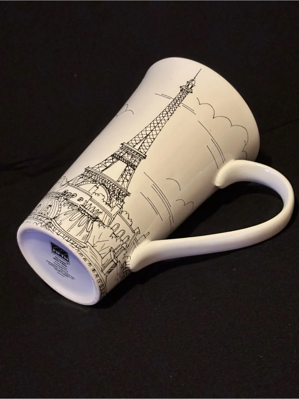222 Fifth City Scenes Black and White Large Ceramic Mug